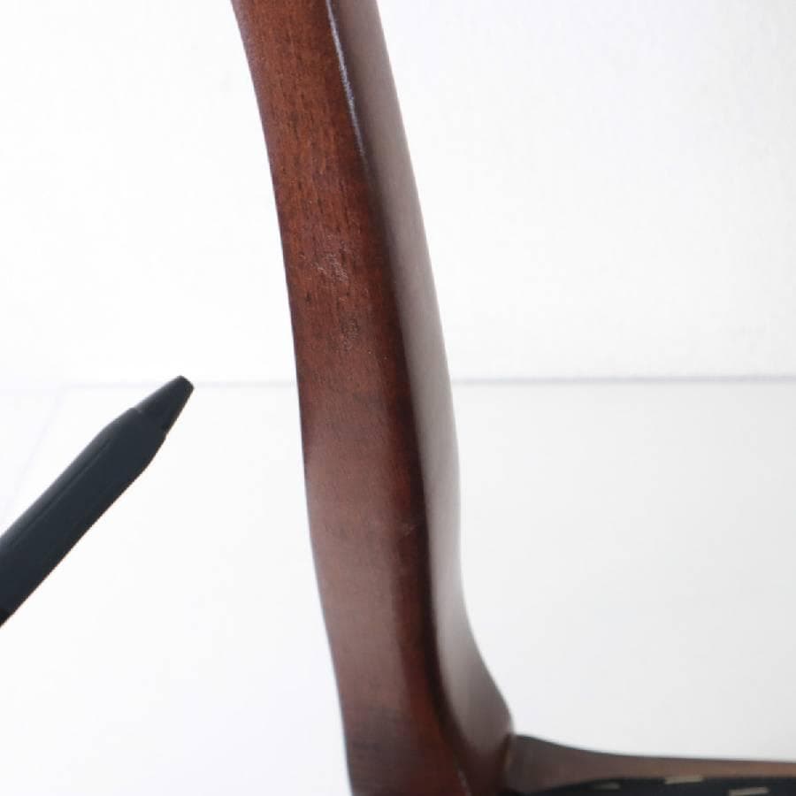 値下イタリアンクラシカル家具 猫脚スツール グリーン系ストライプ柄 鋲打ち 彫刻