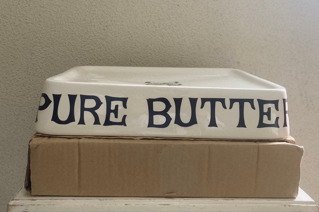 値下げ　イギリス　ビンテージ　PURE BUTTER 陶器製　デッドストック