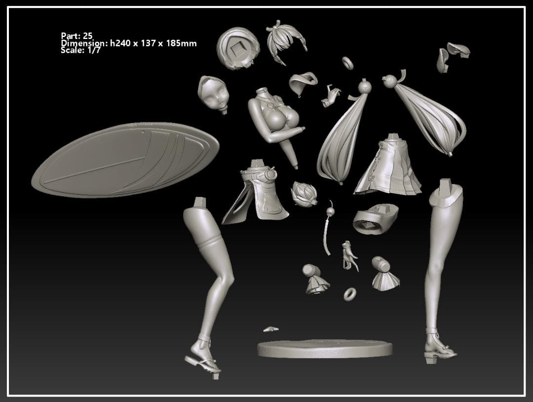 1/7正規品ガレージキット ゼンゼロ アリス / 未塗装未組立