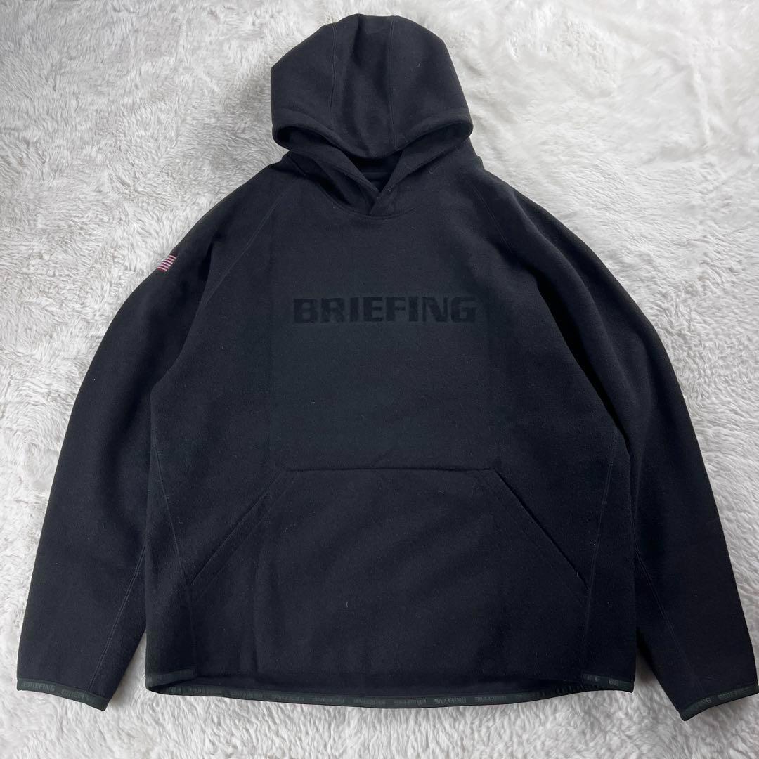 極美品 ブリーフィング ゴルフ ウール調 ロゴパーカー S ブラック ジム 完売