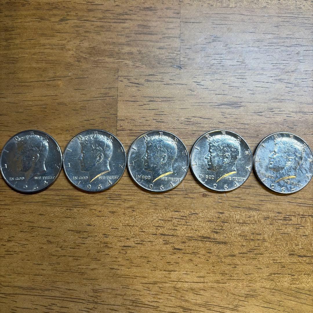 ケネディ ハーフダラー 1964年 5枚セット