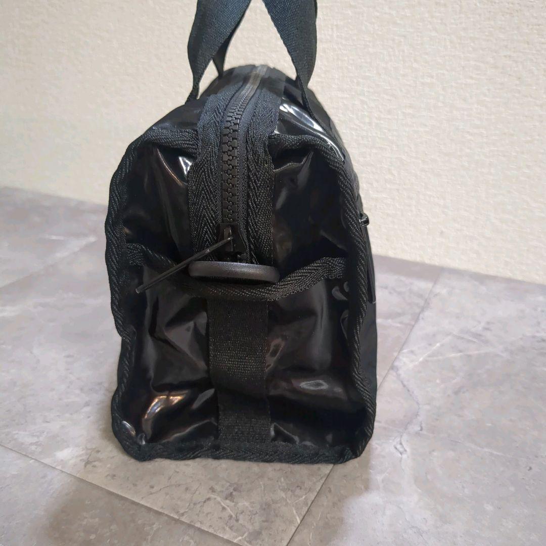極美品☆レスポートサック ミニダッフル クロスボディ ブラックシャイン バッグ
