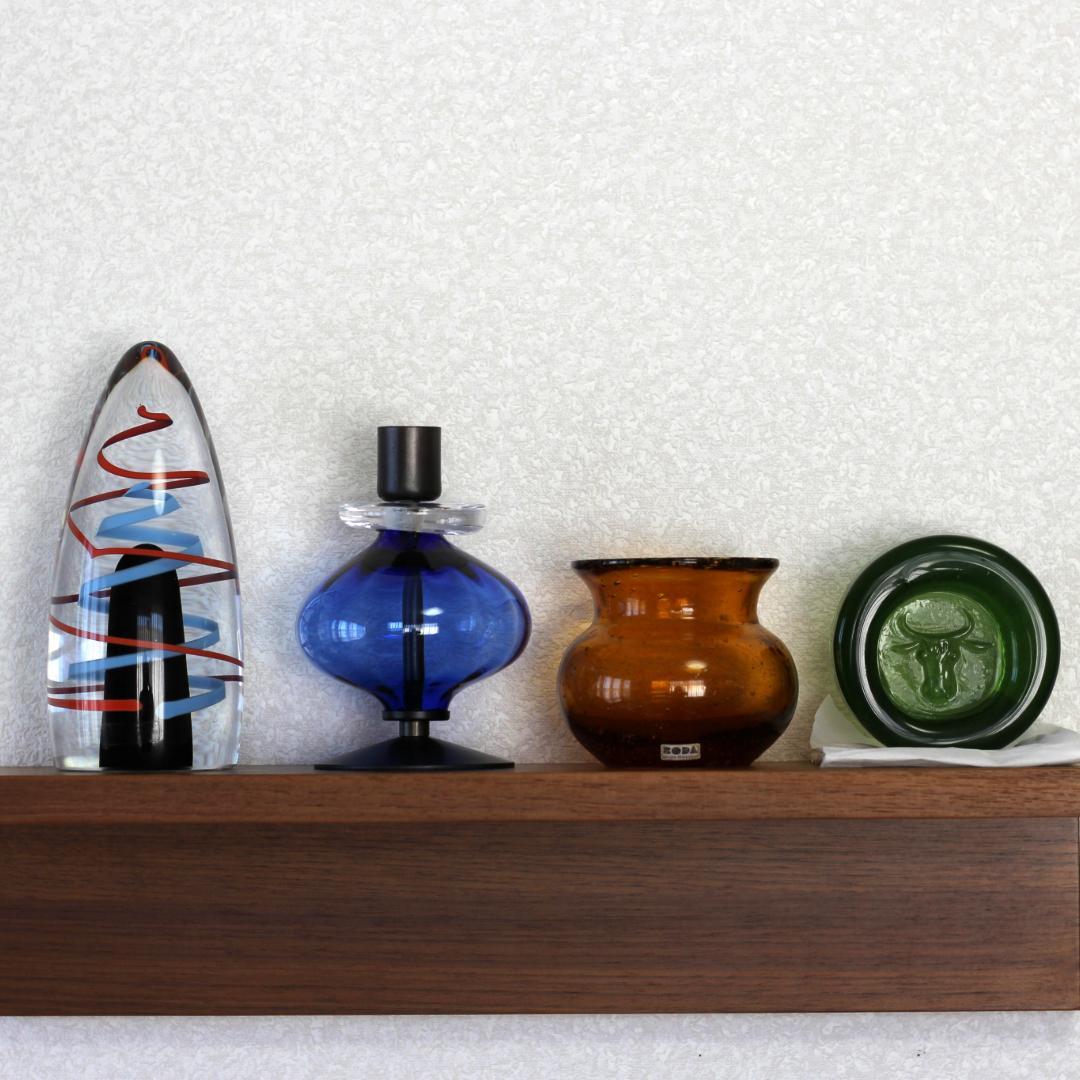 【美品】エリックホグラン　キャンドルスタンド オニオン型　ブルー 01