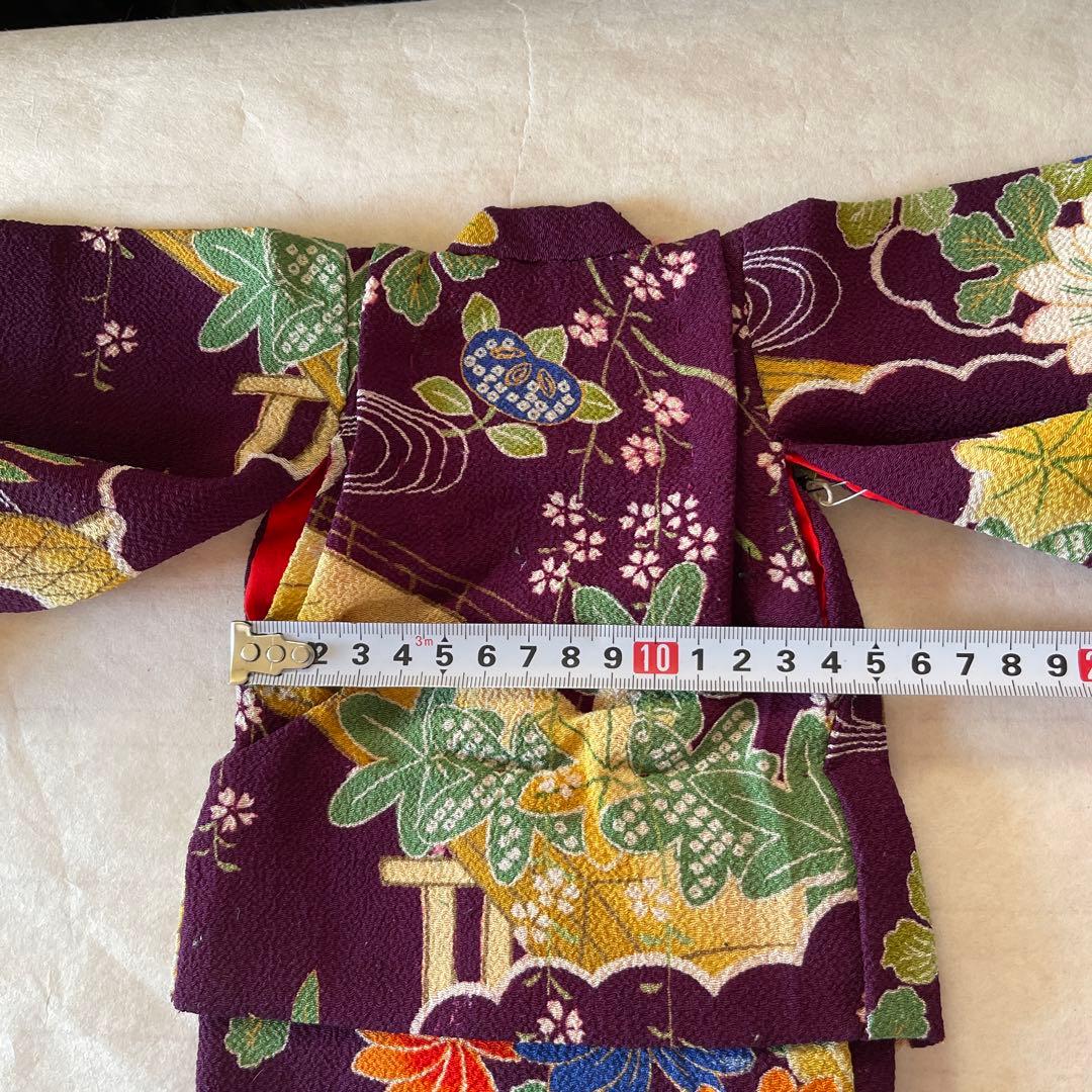 古布　一越縮緬　人形の着物　10号　120706