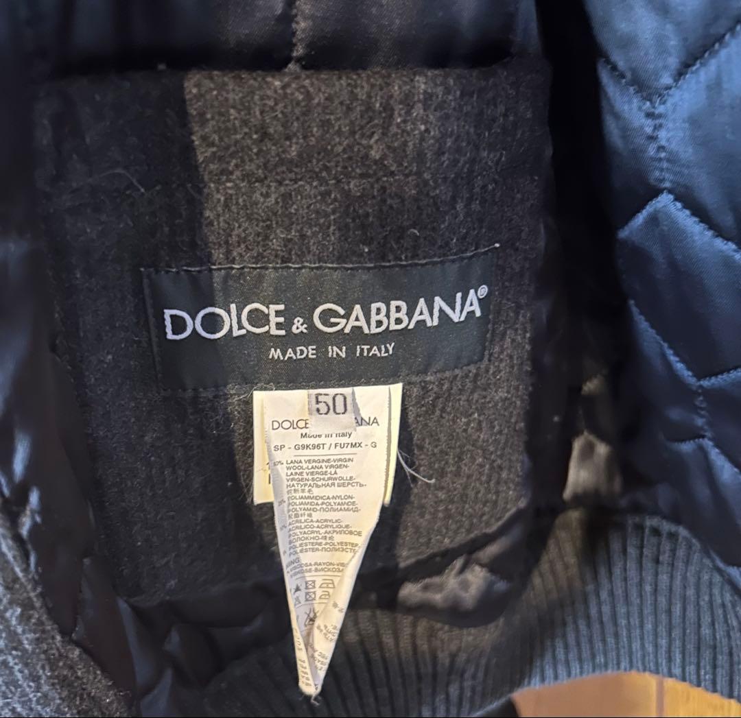 DOLCE & GABBANA ボアジャケット チャコールグレー