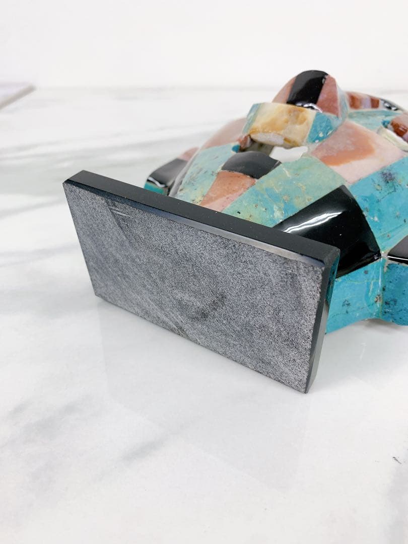 ＊メキシコ雑貨　仮面の置物　陶器　石仮面