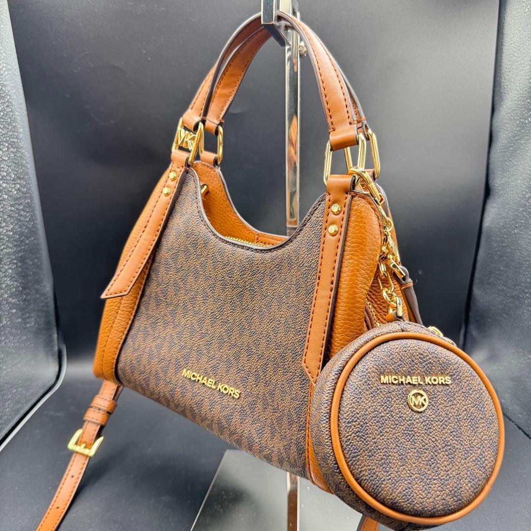 未使用級✨マイケルコース ショルダーバッグ 2way MK柄 レザー