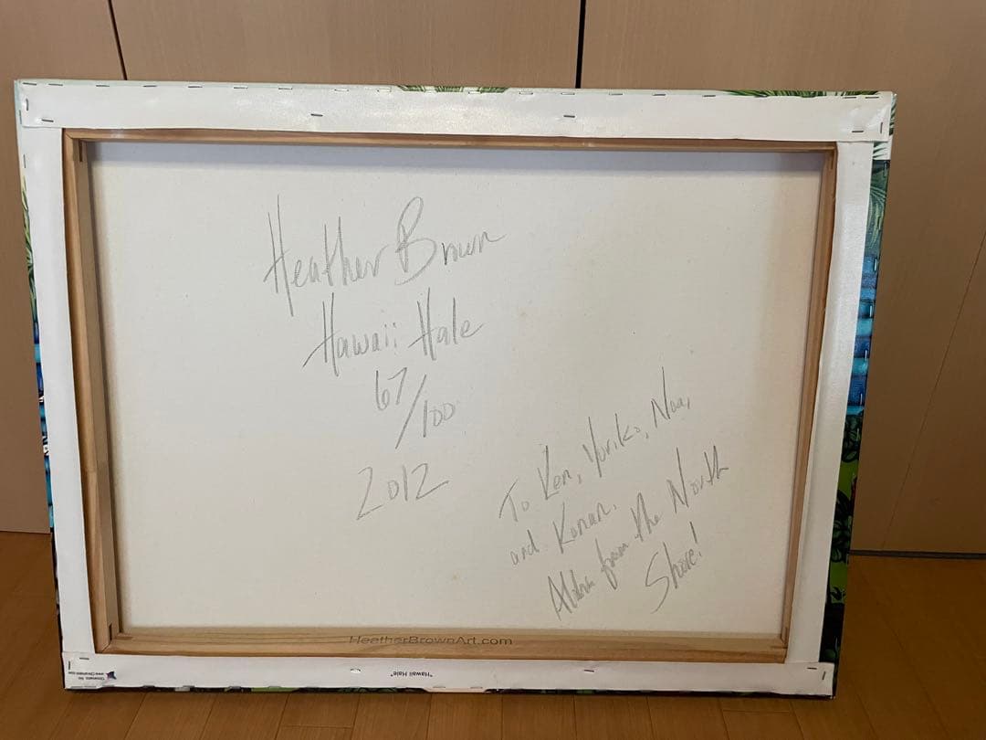 大判！ヘザーブラウンジクレーキャンバス絵画☆100枚限定・希少！ハワイで購入☆