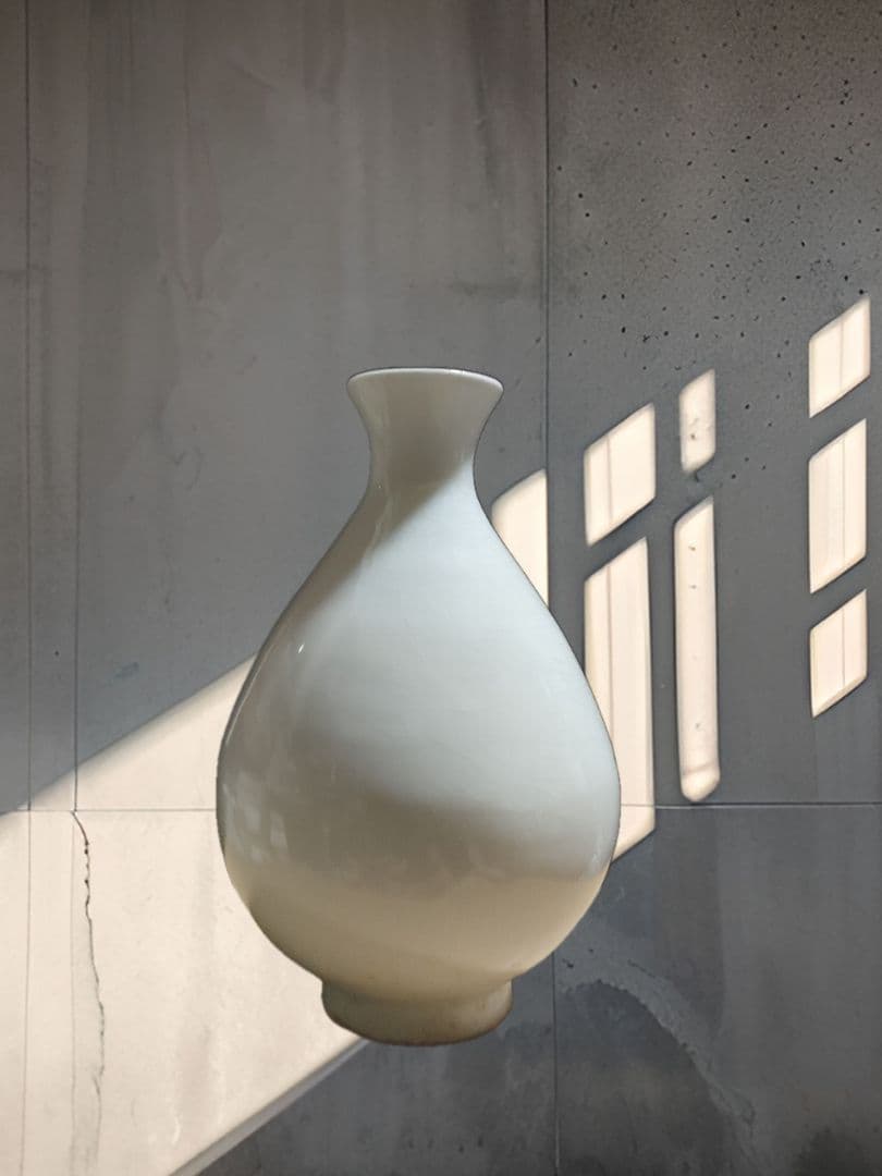 李朝白磁　徳利　花瓶　時代物　分院　朝鮮美術