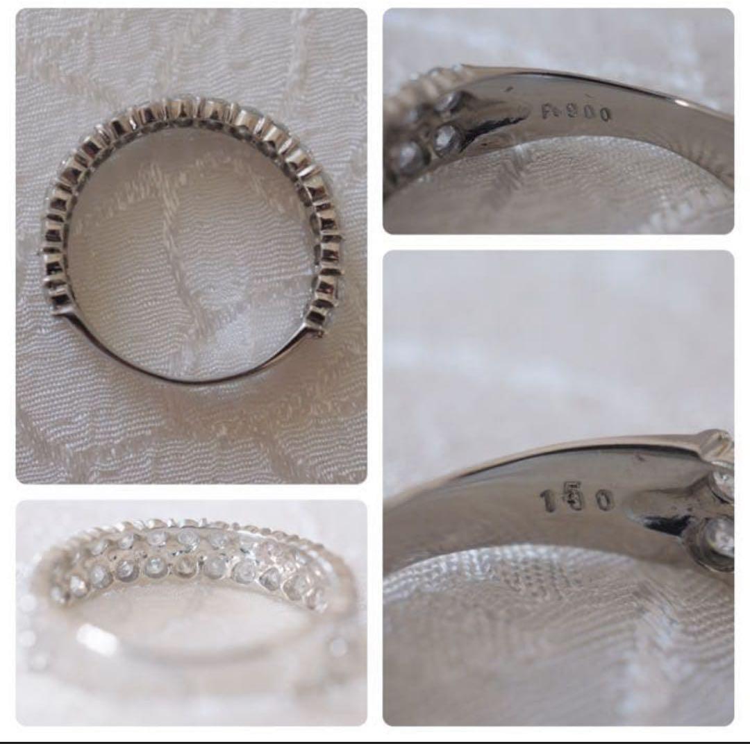 PT900 ダイヤモンド1.5ct ハーフエタニティ　パヴェリング