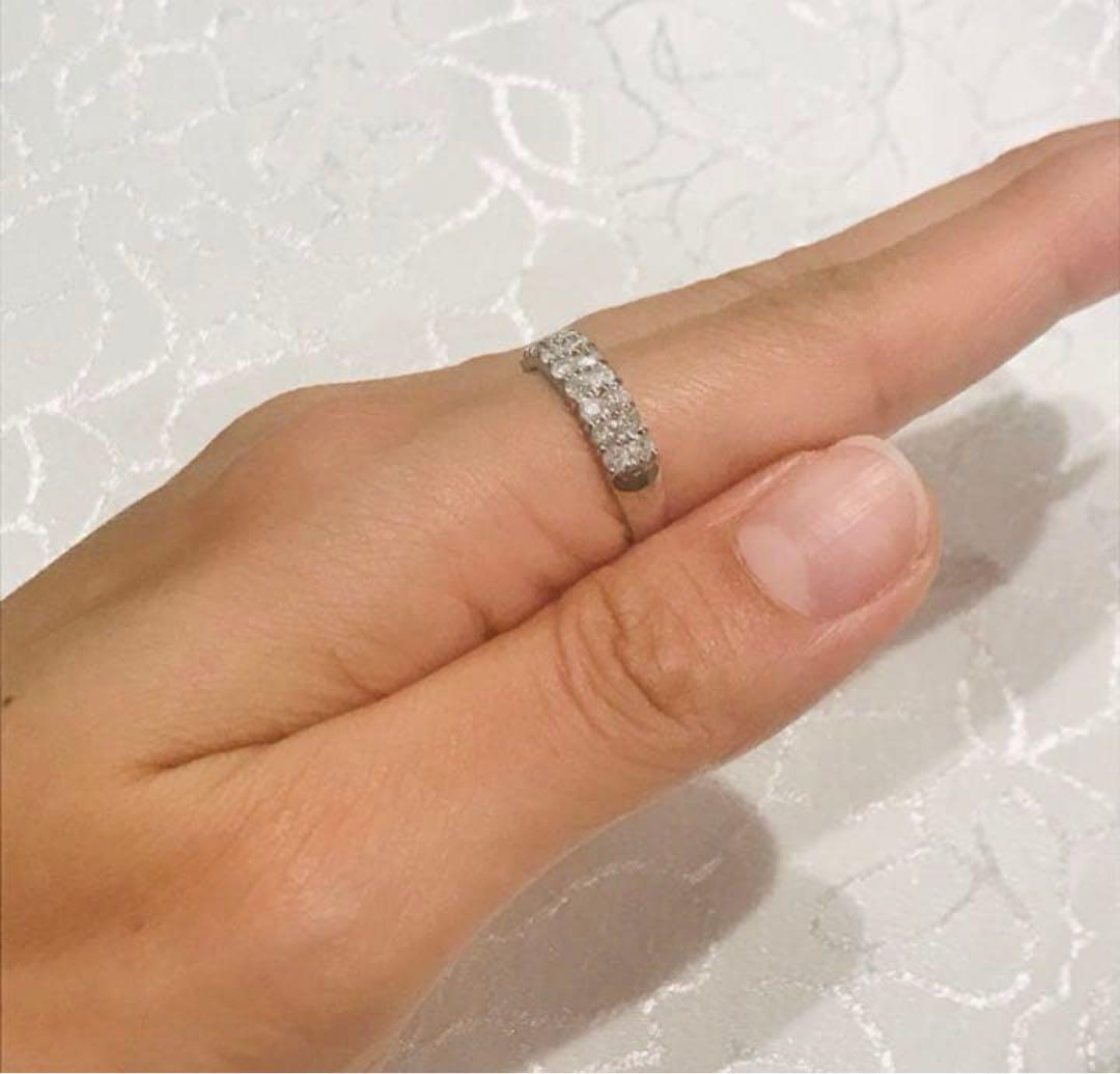 PT900 ダイヤモンド1.5ct ハーフエタニティ　パヴェリング