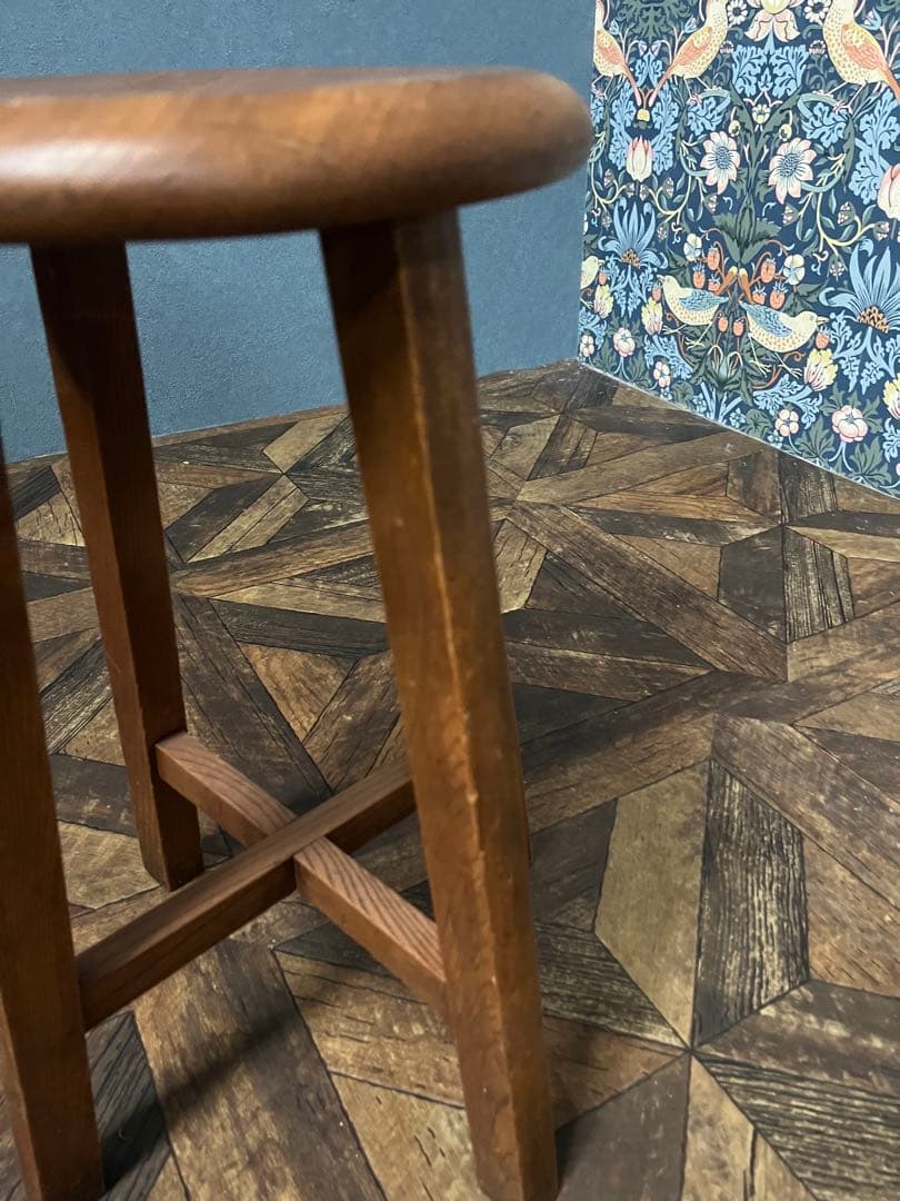 木製 スツール 昭和レトロ 当時物 インテリア 椅子 丸椅子