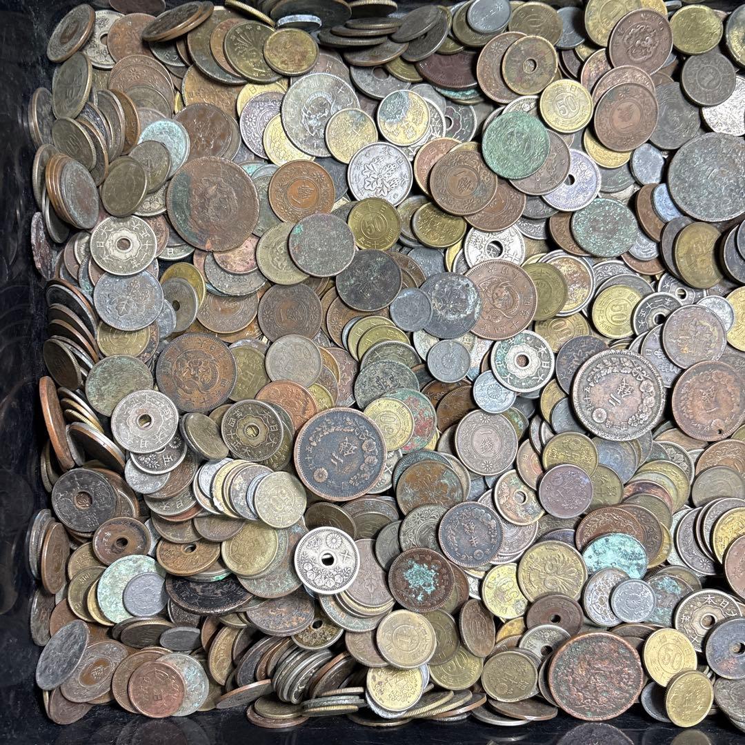 ④ジャンク古銭(アルミ無し)まとめ売り 約5kg 在庫処分品