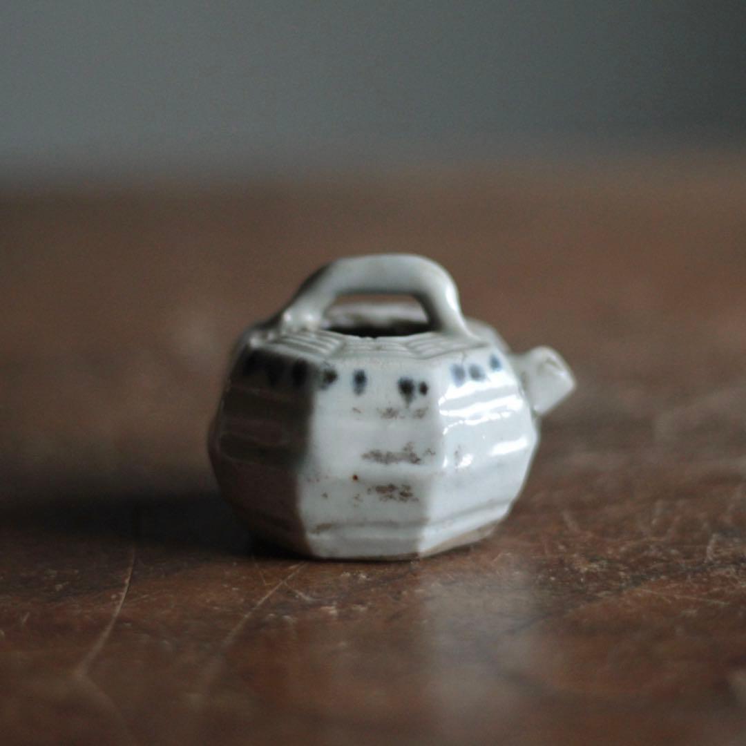 染付 八角 水滴 古道具 アンティーク 文具