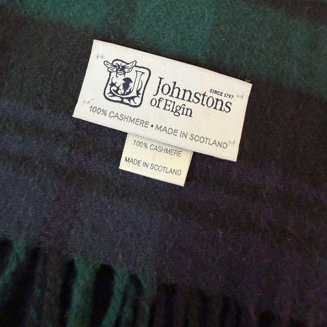 Johnstons of Elgin ブラックウォッチ　カシミヤマフラー