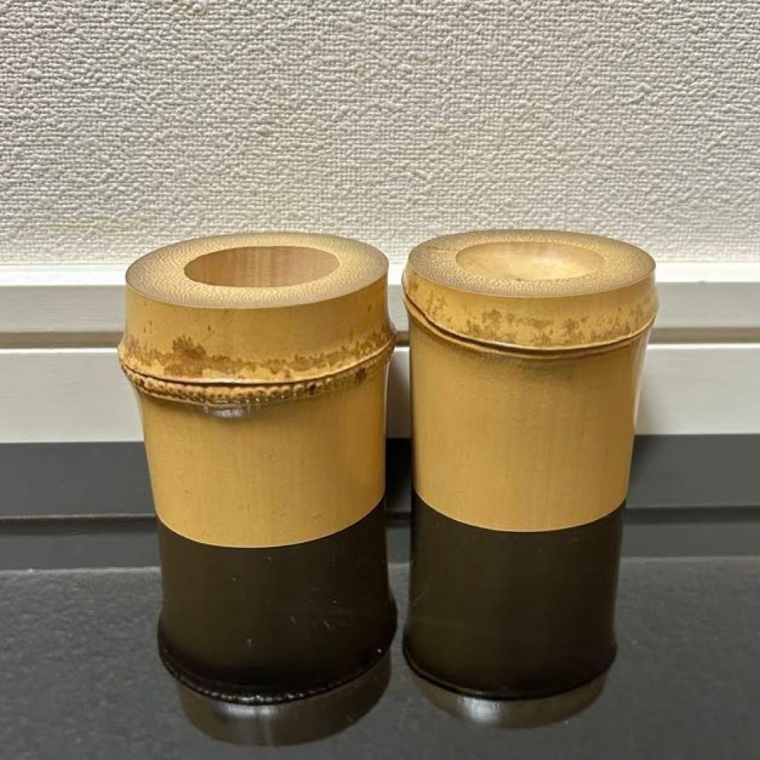 鵬雲斎竹一双蓋置　茶道具懐石茶箱坐忘斎淡々斎即中斎七事式水屋道具茶碗水指香合棗