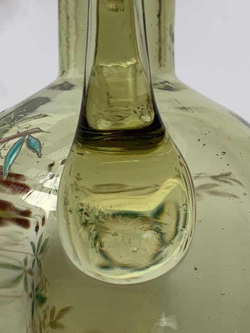 ✨特別価格✨エナメル絵吹きガラスカラフェ・リキュールグラスセットアンティーク