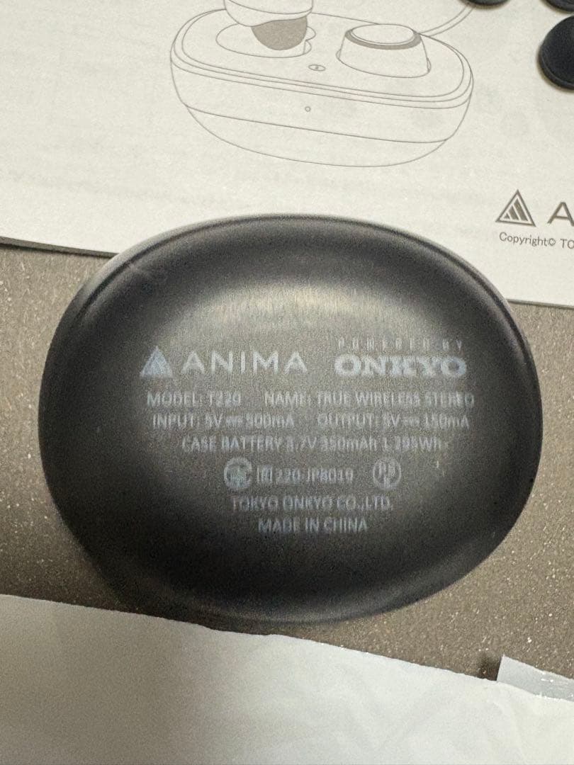 ★欠品あり　ANIMA AOW04 ワイヤレスイヤホン　法月仁