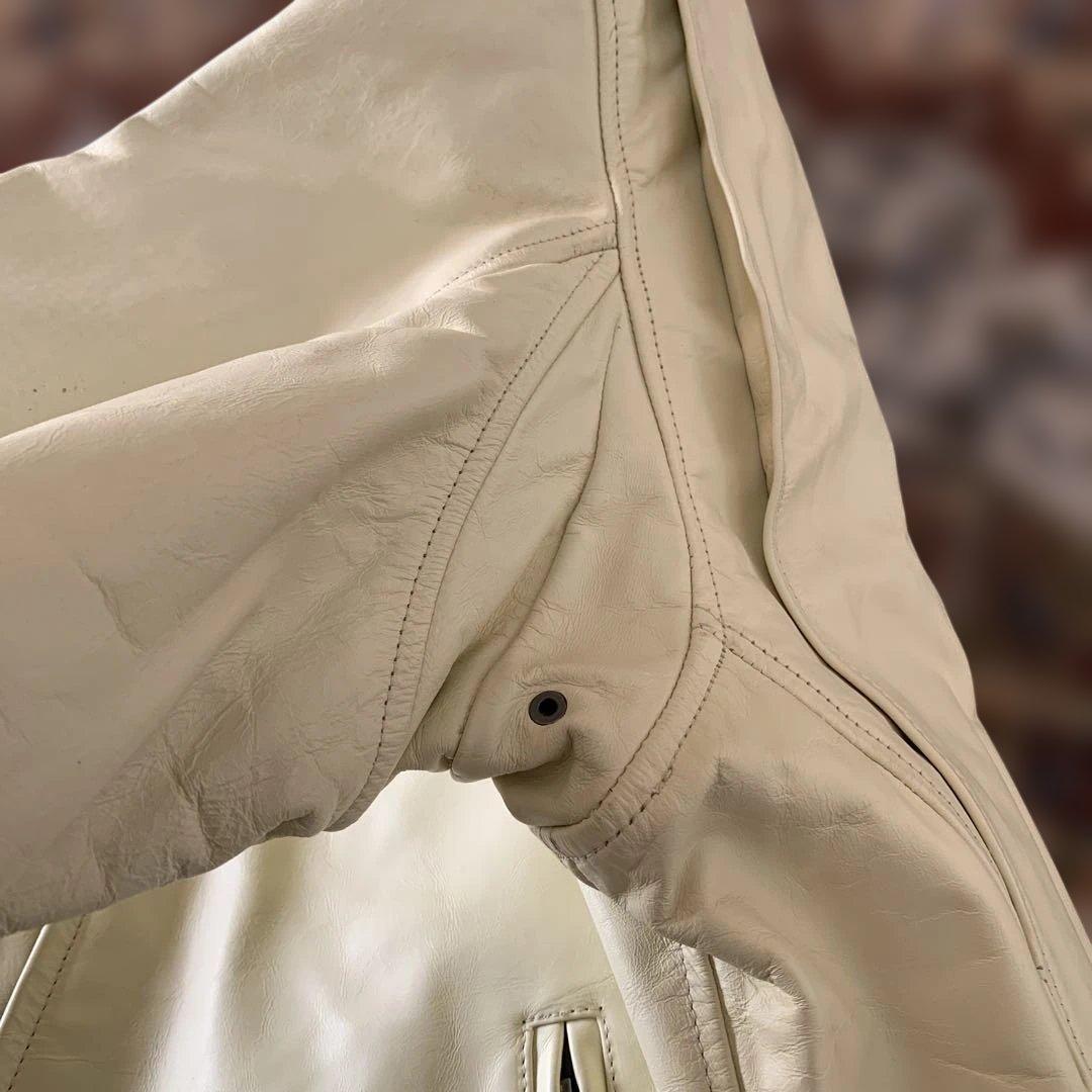 極美品　リューグー　馬革 シングルライダースジャケット　ライナー付き