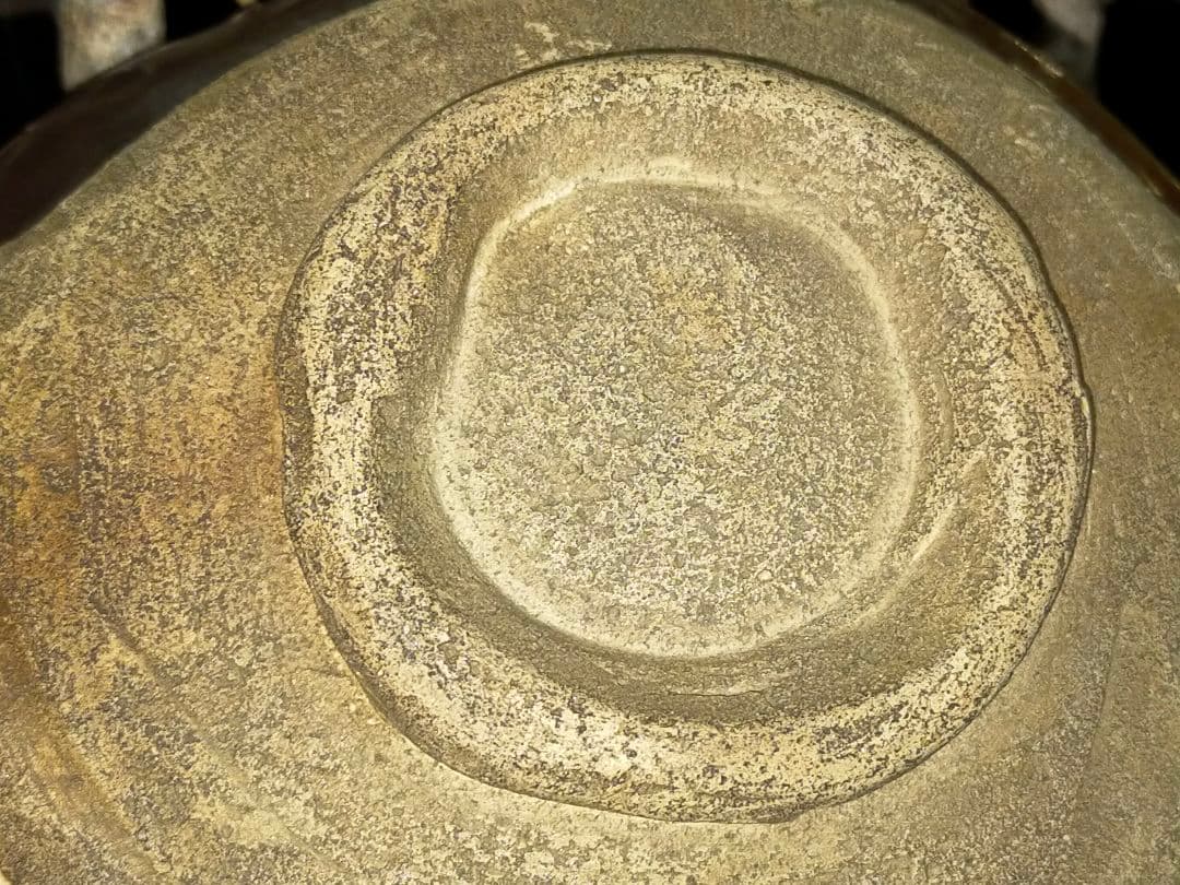 ♥美濃焼♥　沓形　茶碗　織部黒　瀬戸黒　引出黒　桐箱付き　骨董　古玩