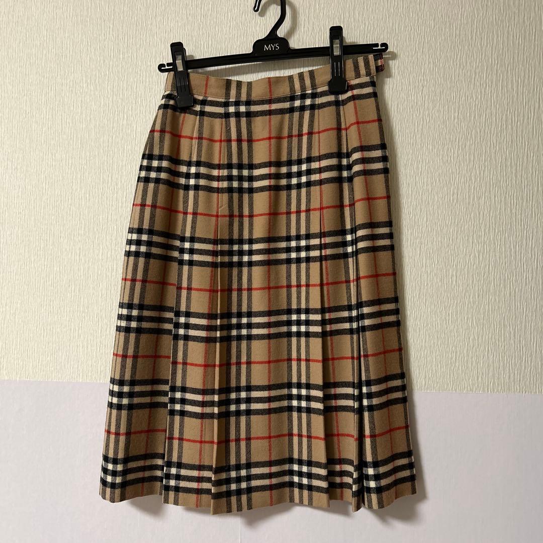 BURBERRY バーバリー チェック プリーツスカート7号サイズ