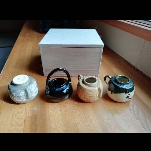 ★88★四滴茶入   蓋付き 浅見よし三作