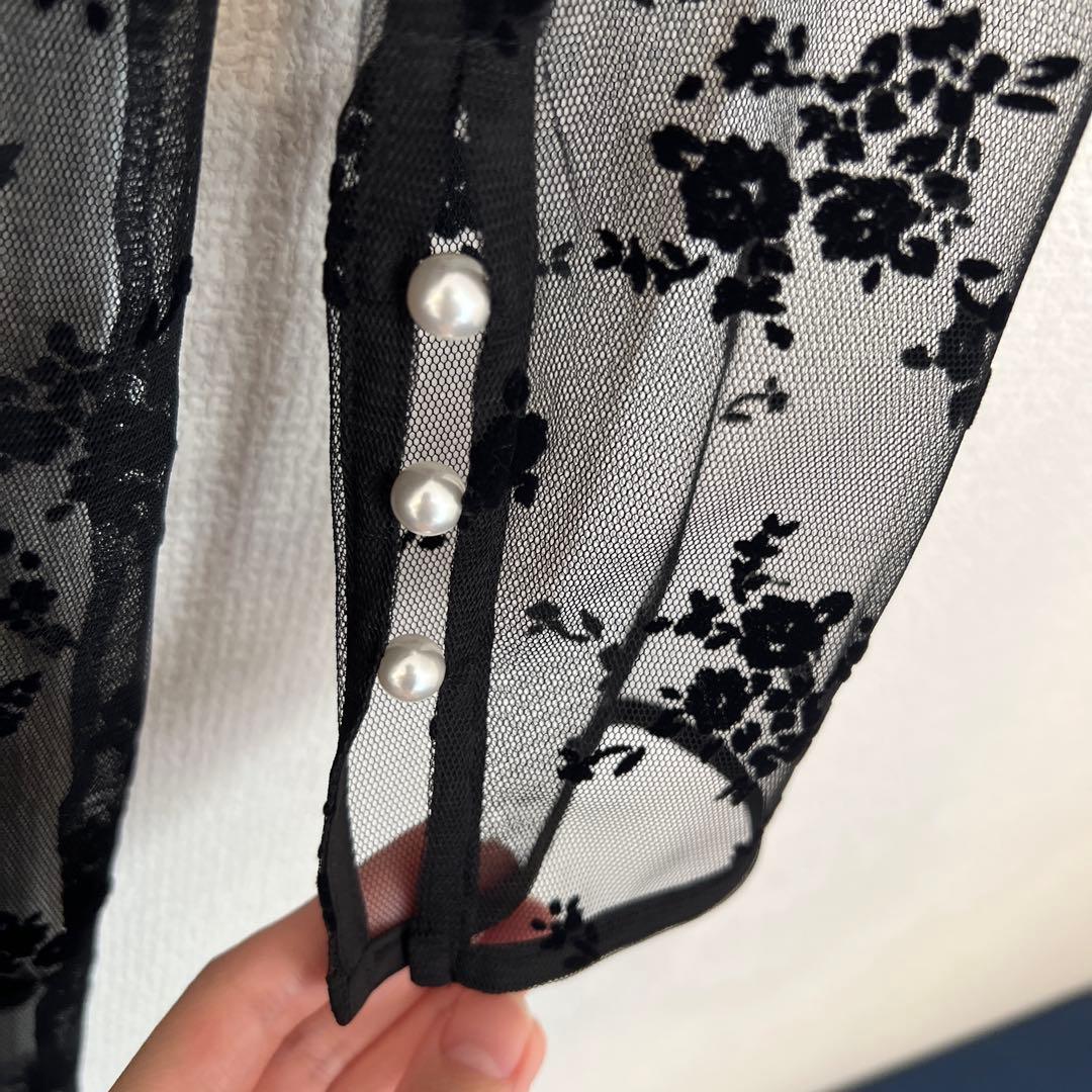 kaene フロッキーベロア2wayドレス 36