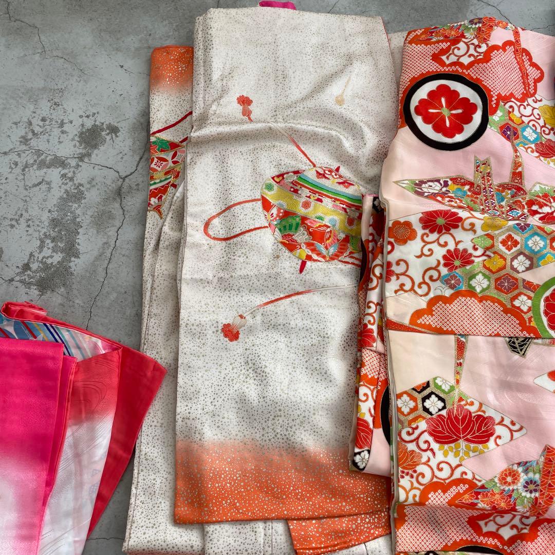 子供　七五三 アンティーク着物　リメイクセット