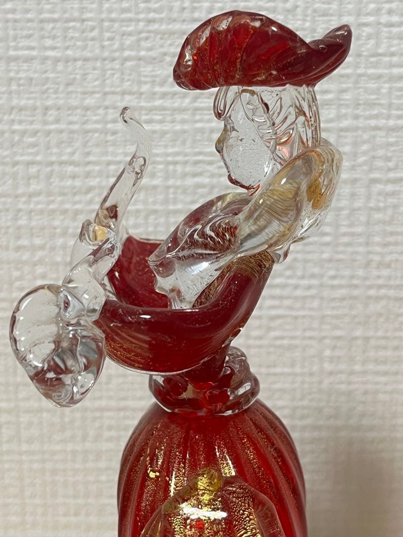 【希少・美品】ベネチアンガラス フィギュリン 人形 ヴェネチアン アンティーク