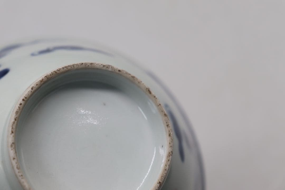 中国　清時代　染付　龍紋碗　送料込み250331