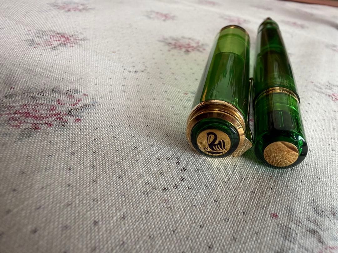 ペリカン万年筆M800、初期型グリーン透明、W-Germ any製