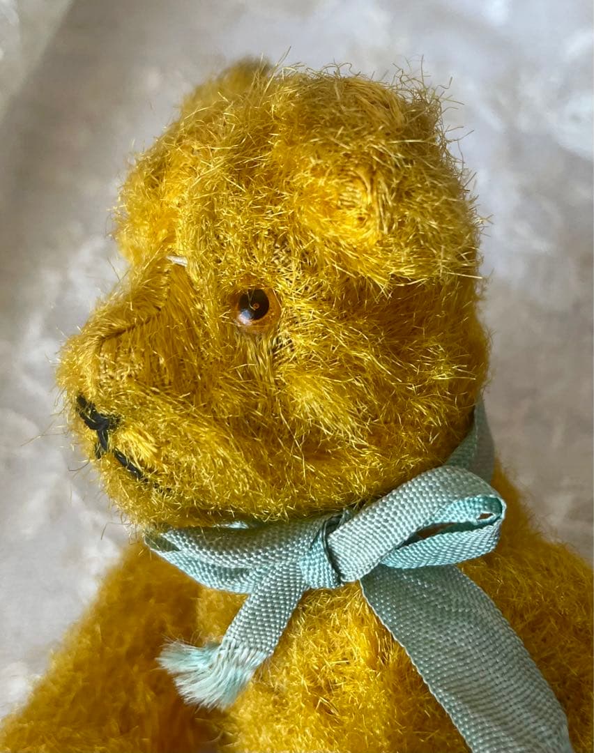 小さなイエローくまちゃん テディベア　フランスヴィンテージ アンティーク