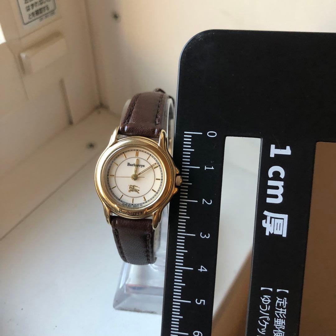 Burberry ホース　電池新品　アナログ時計 ブラウンレザー