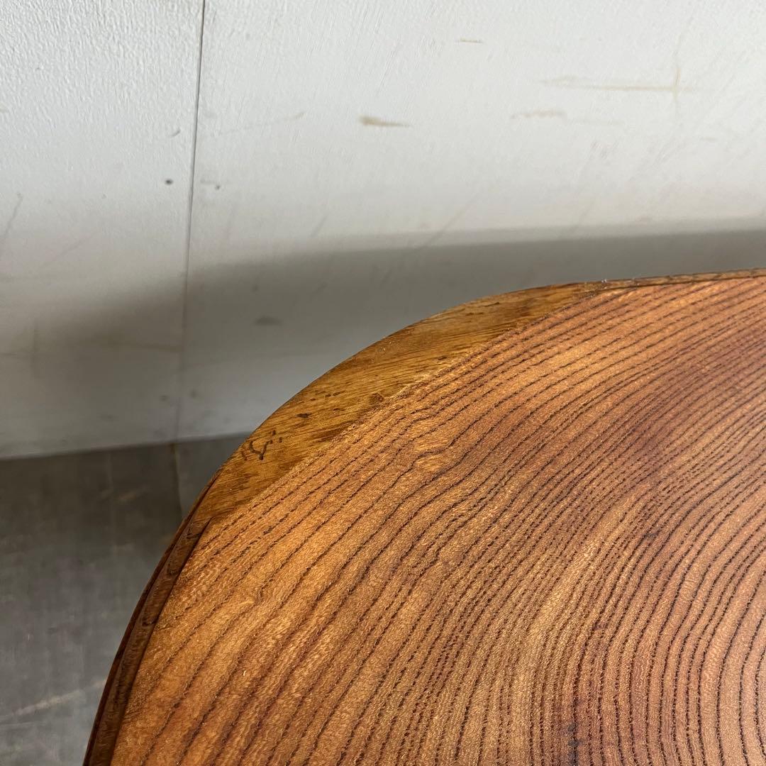 アンティーク ケヤキ 欅 テーブル 机 昭和レトロ z566