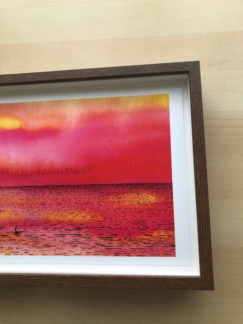 PK額装品 2 ジョナスクレアッソン 貴重イラスト A4額入り ポスター風