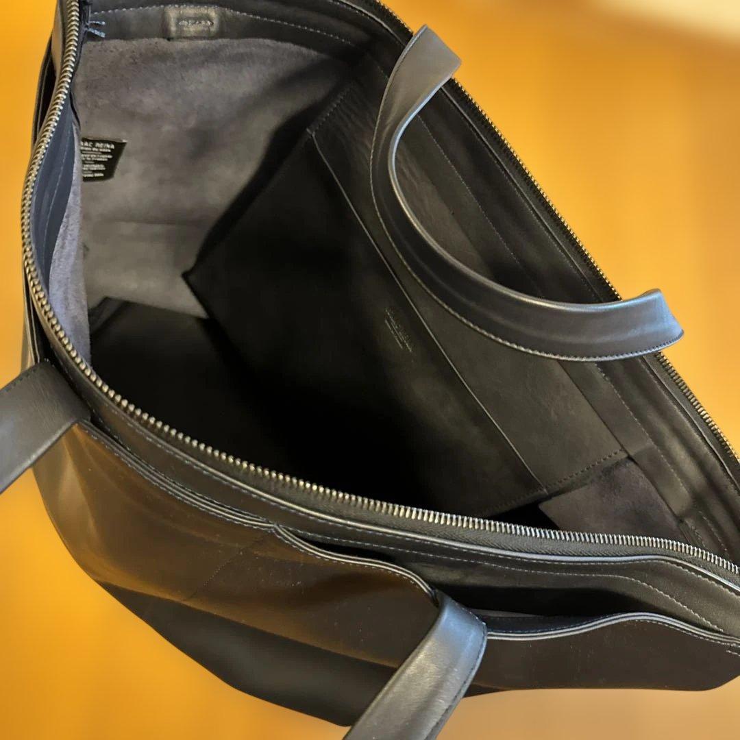 ISAAC REINA 2way レザー製ヘルメットバッグ NAVY フランス製