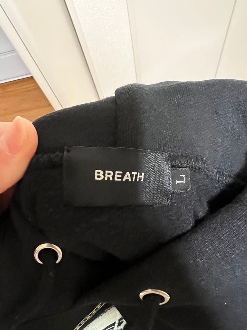 BREATH フード付きパーカー ブラック