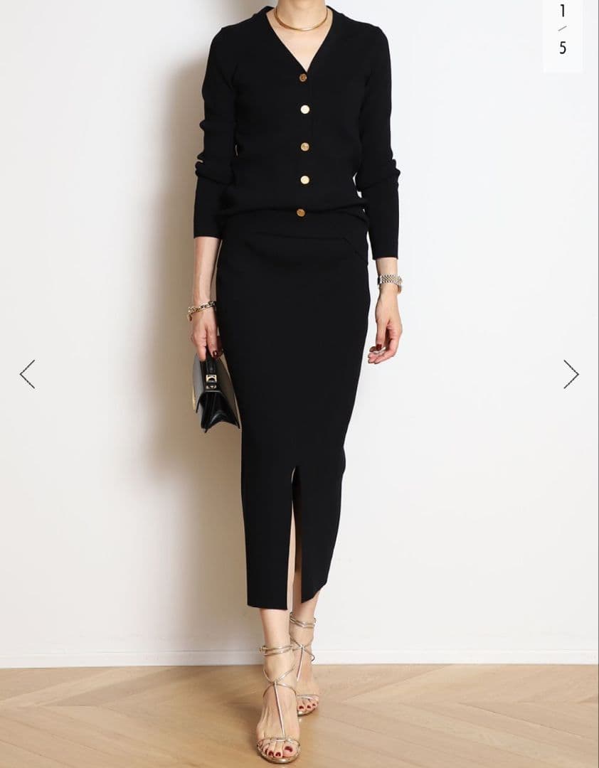 ドゥーズィエムクラス♡DINER RIB TIGHTスカート 36