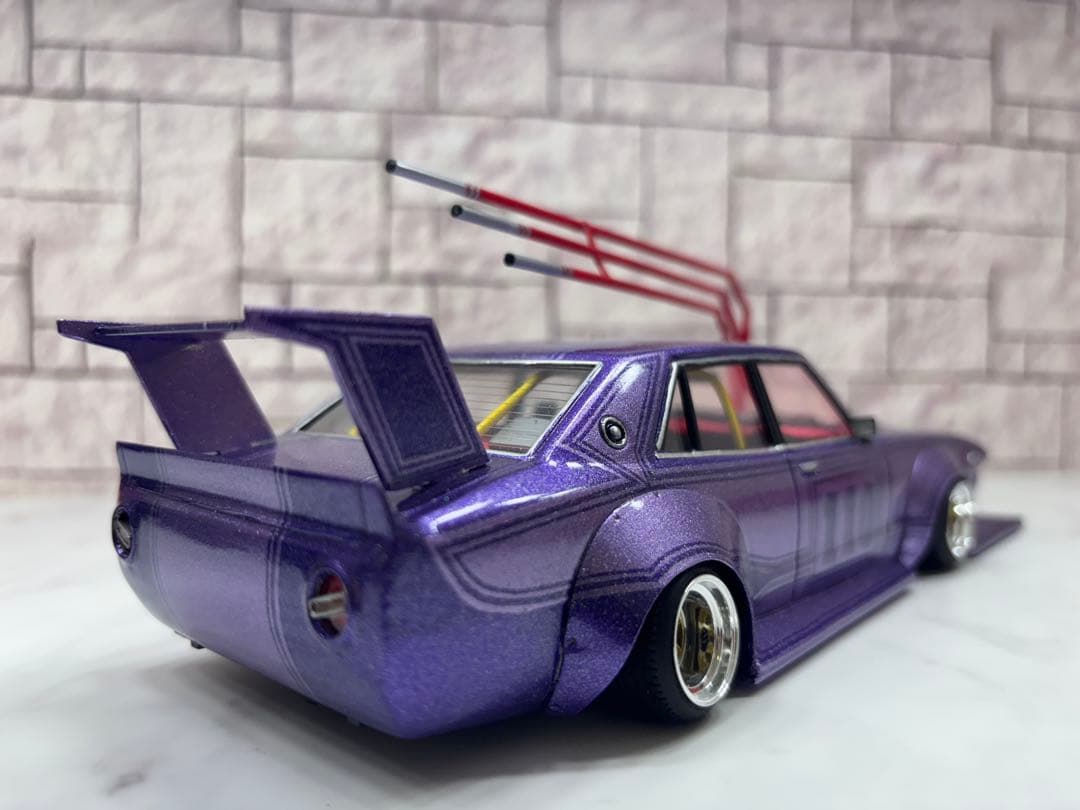 アオシマ　ケンメリ4ドア　完成品　1/24 メタリックブルー