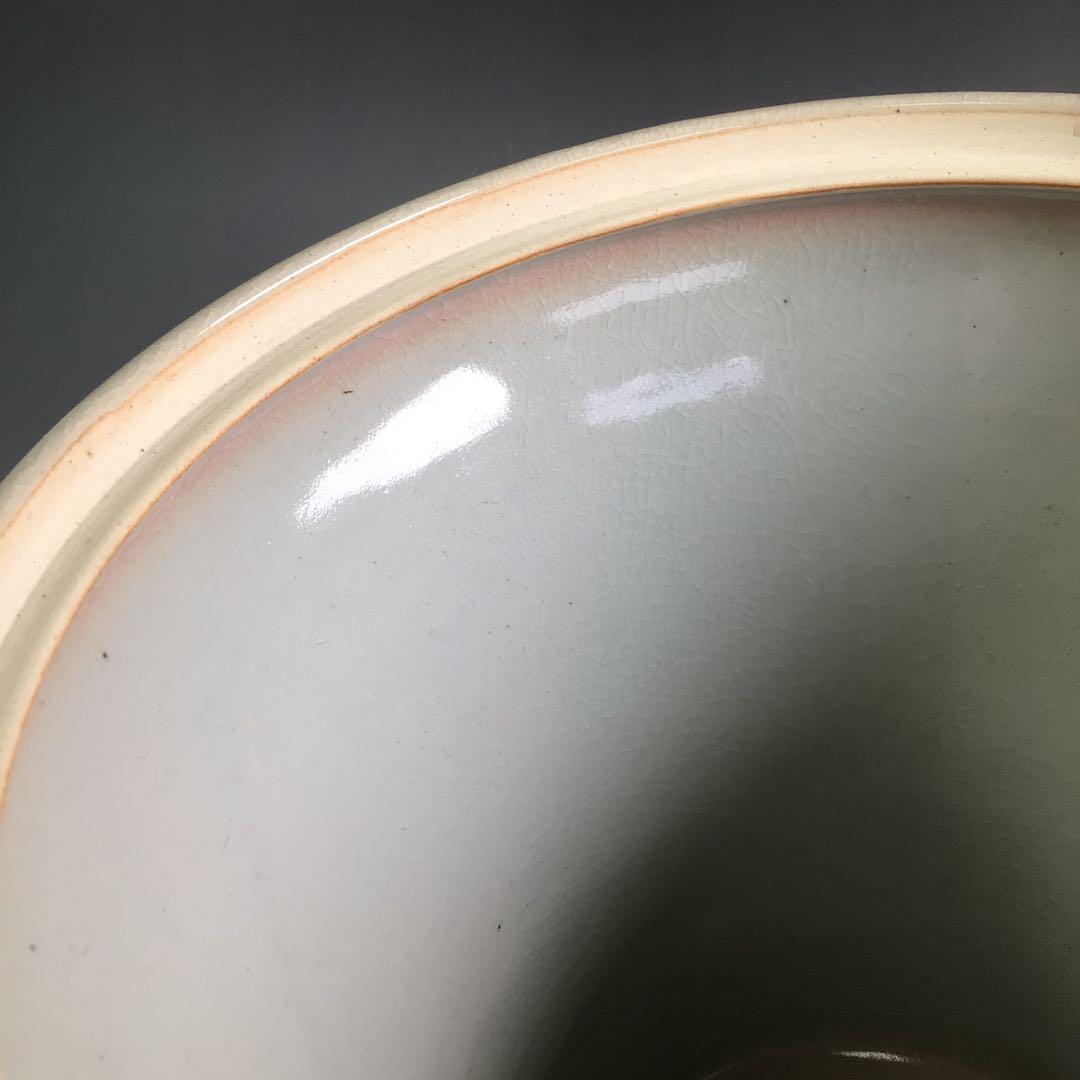 Ｐ８０４　水指　『平安　開山造』『礼賓手三嶋』『末広水指』　共箱　茶道具