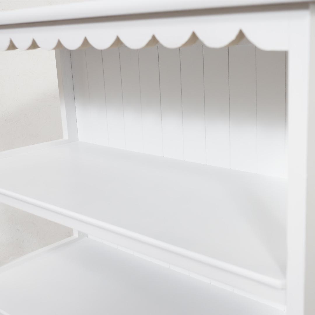 【新品】フリル　バスケット付きキャビネット　オープンチェスト 収納　アウトレット