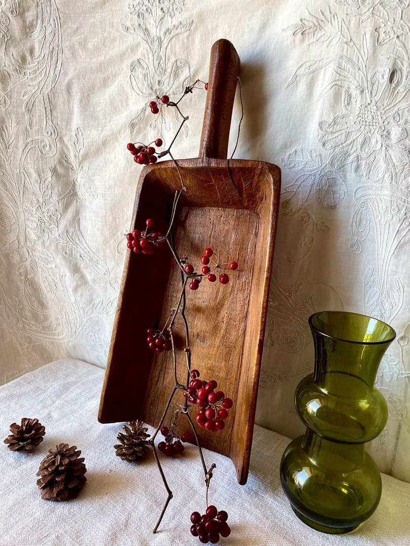 【レア】木製スコップ フランスアンティーク スコープ シャベル プリミティブ