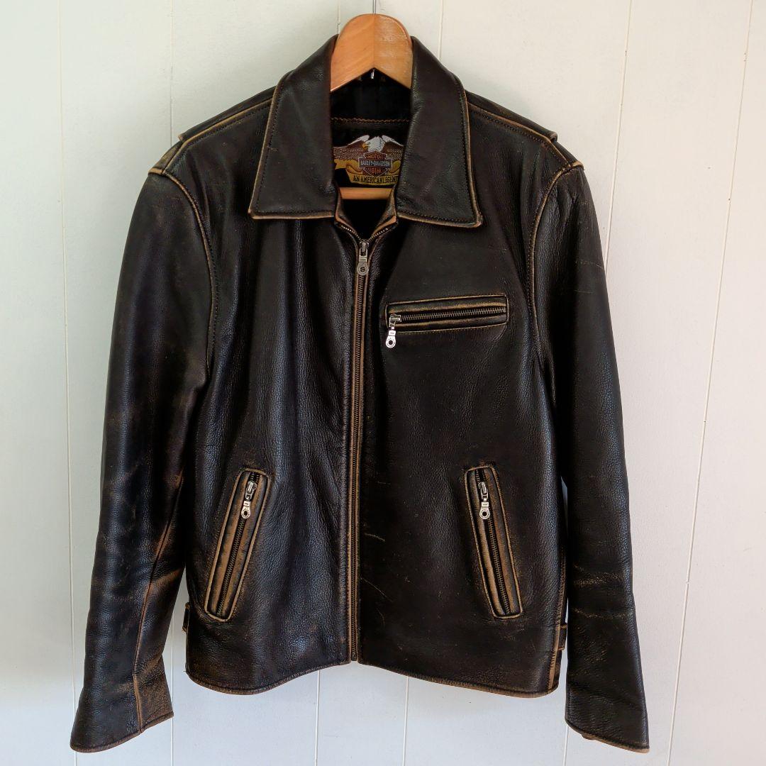 ジャケット・アウター HARLEY DAVIDSON Leather jacket M brown