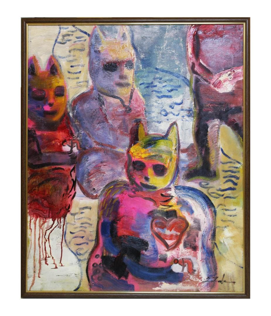 田中拓馬　キャンバスに油彩『人間寿司(Sushi Human)』2018年