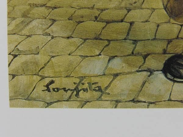 藤田嗣治、【小さな主婦】、希少画集画、高級新品額・額装付、状態良好