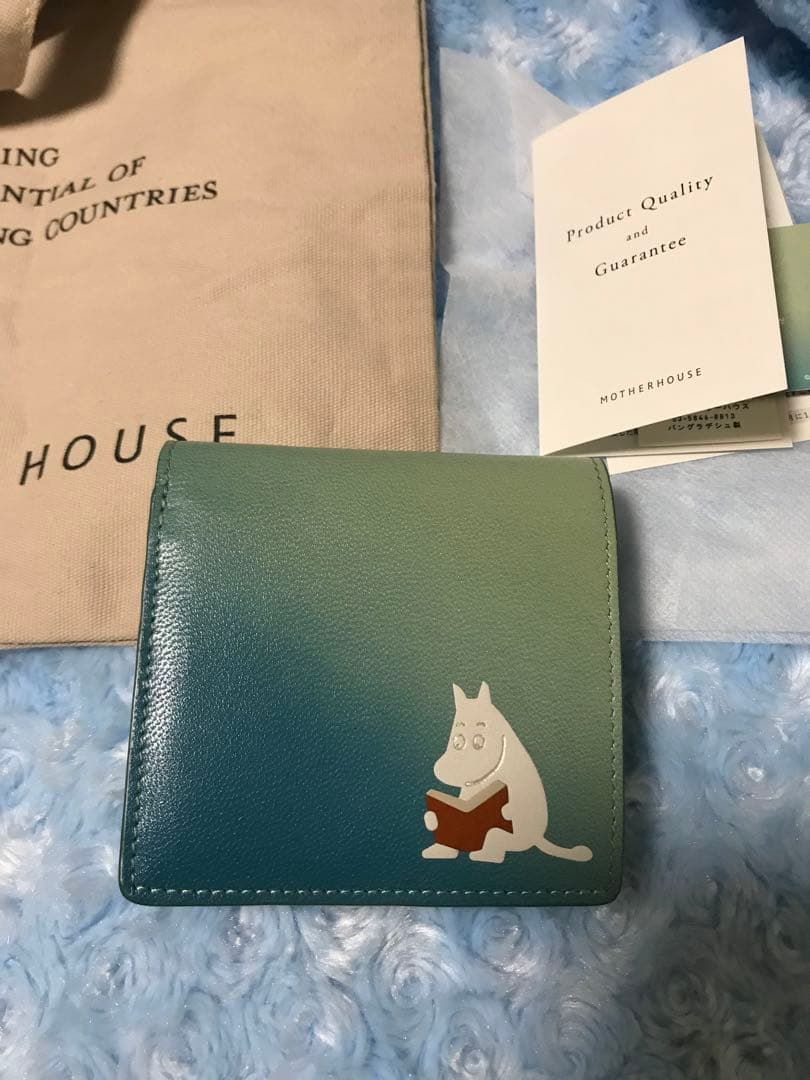 ムーミン　マザーハウス　コラボ　財布　二つ折り　美品
