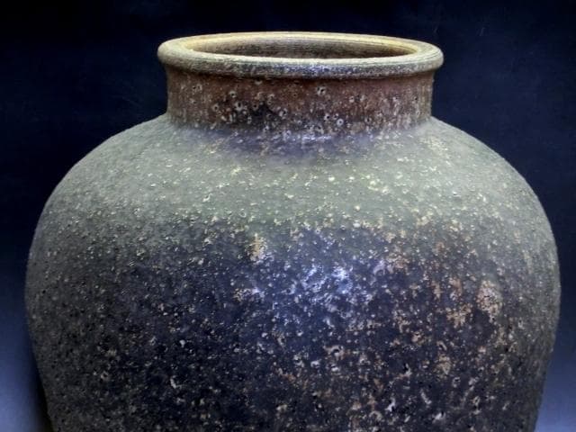 壷■古信楽 伊羅保古壺 古い水瓶 花瓶 甕 置物 時代物 骨董品■