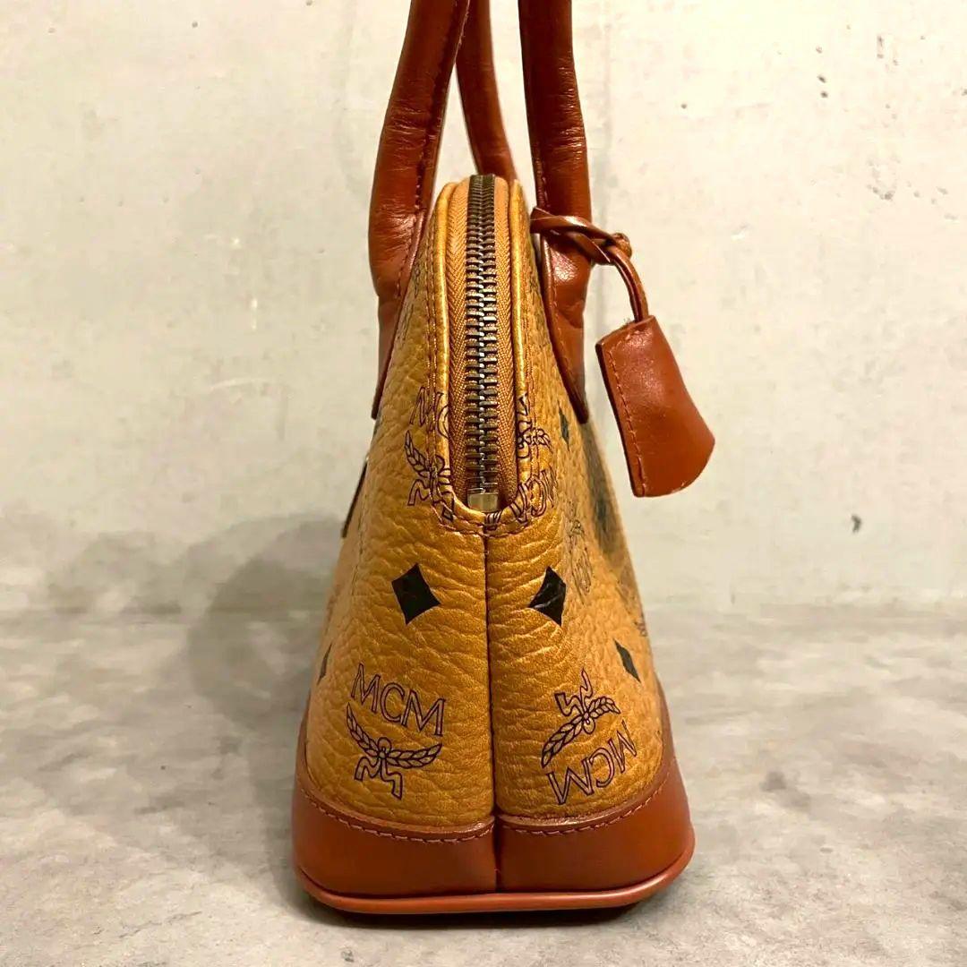 MCM ハンドバッグ ミニボストン ヴィセトス ブラウン 総柄 PVC