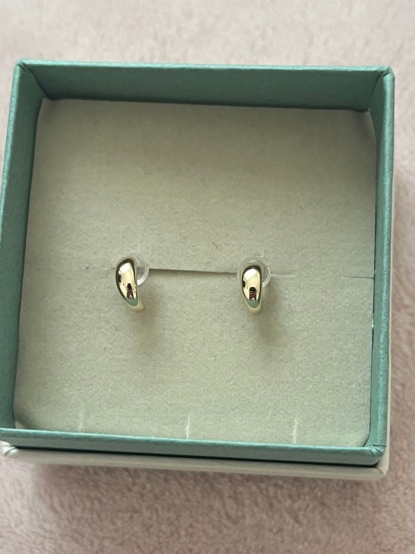 未使用　SUTSUMI ツツミ　K10イエローゴールドハーフフープピアス