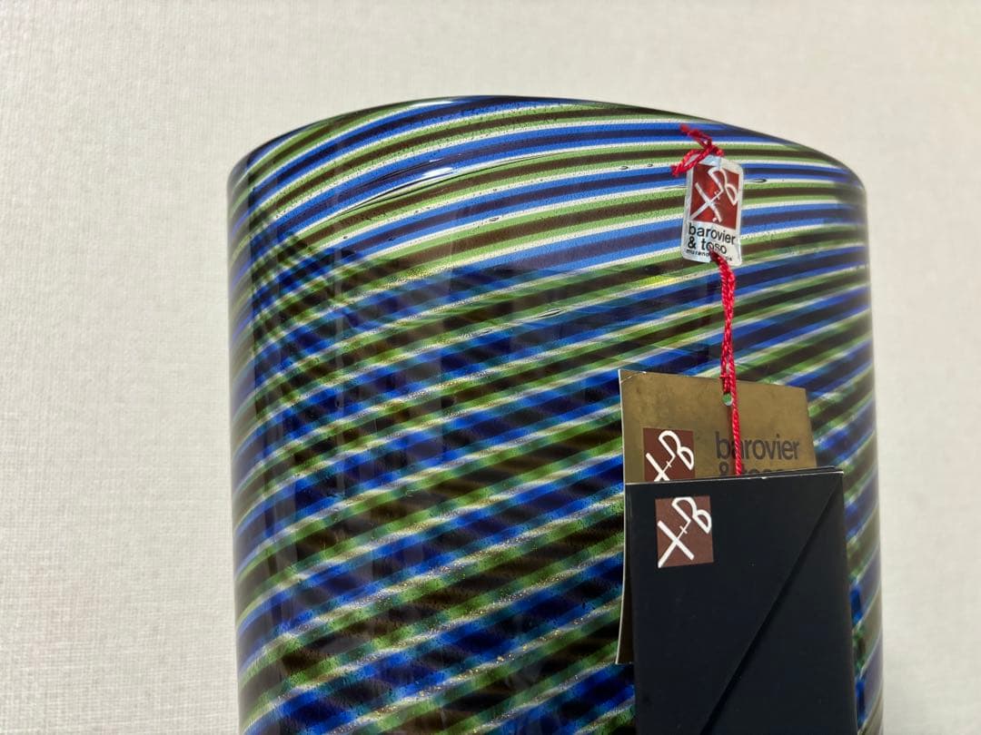 未使用 バロヴィエール&トーゾ 最高級ムラーノガラス フラワーベース 花瓶